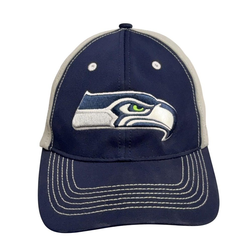 Seattle‎ Seahawks Hat Cap Fitted Mens One Size Blue Gray NFL Football 47 Brand